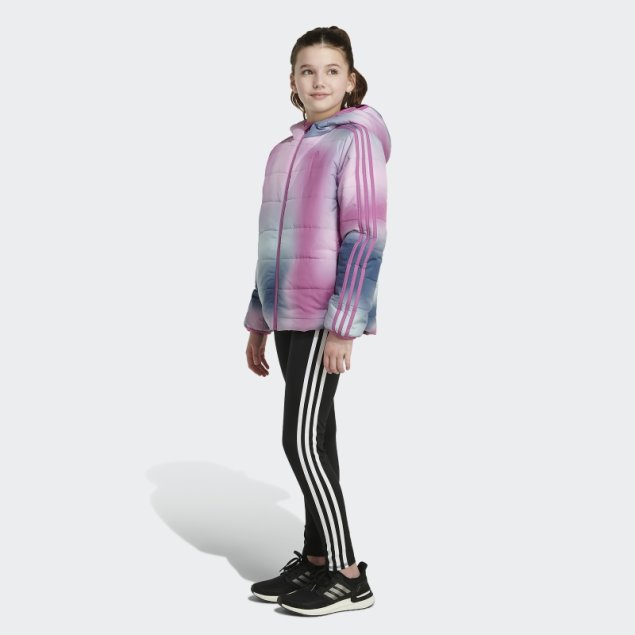 Chamarra Acolchada Con Estampado Clásico Adidas Lila
