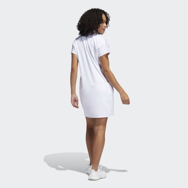 Vestido De Golf De 3 Rayas Adidas Blanco