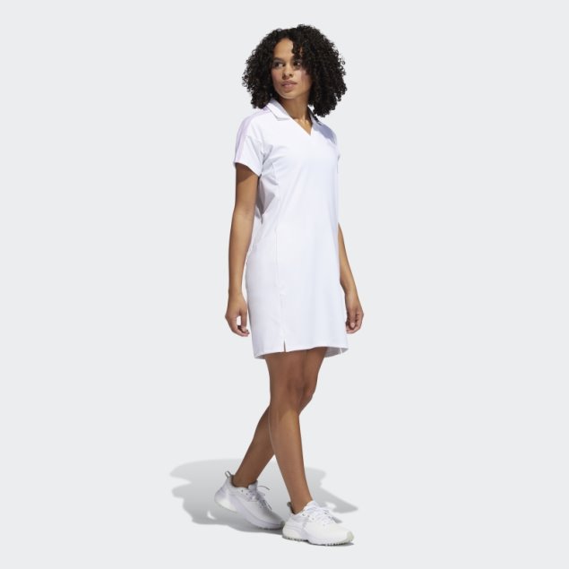 Vestido De Golf De 3 Rayas Adidas Blanco