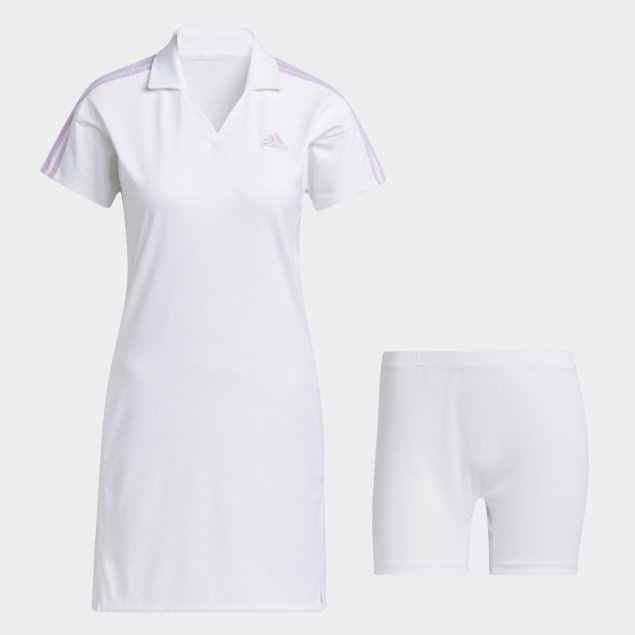 Vestido De Golf De 3 Rayas Adidas Blanco