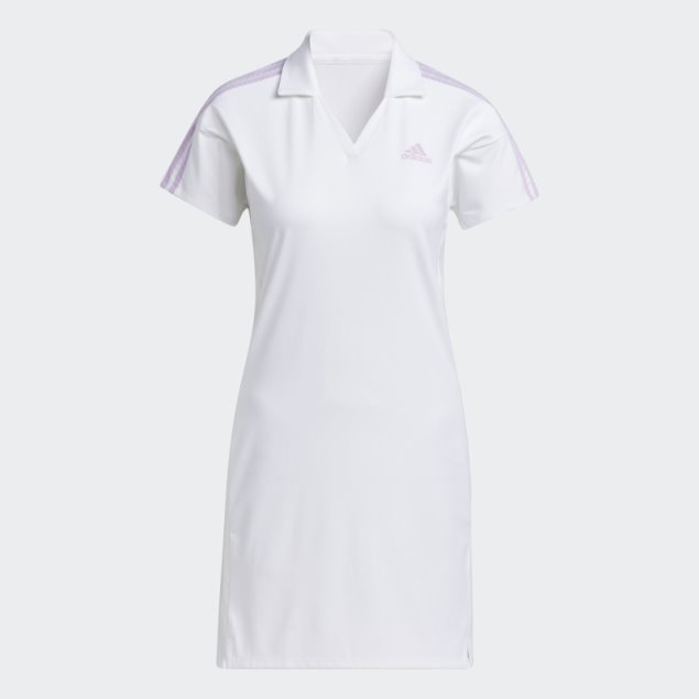 Vestido De Golf De 3 Rayas Adidas Blanco