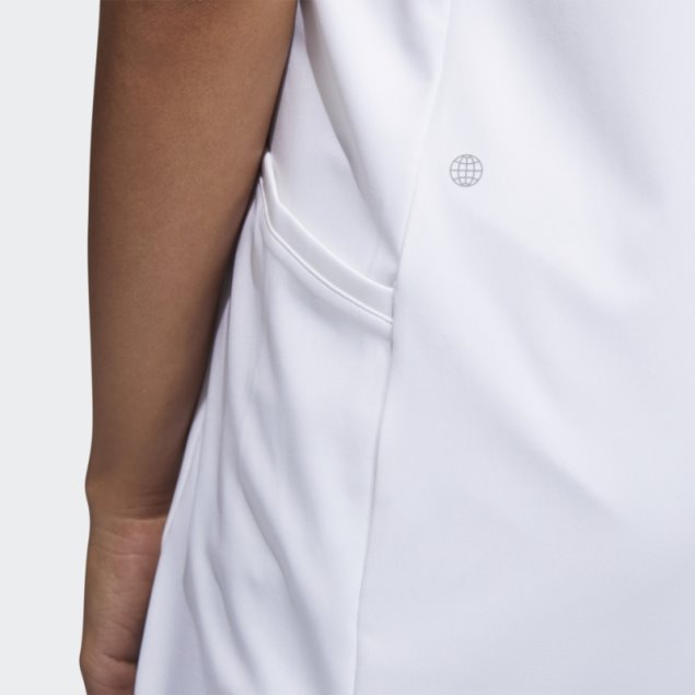 Vestido De Golf De 3 Rayas Adidas Blanco
