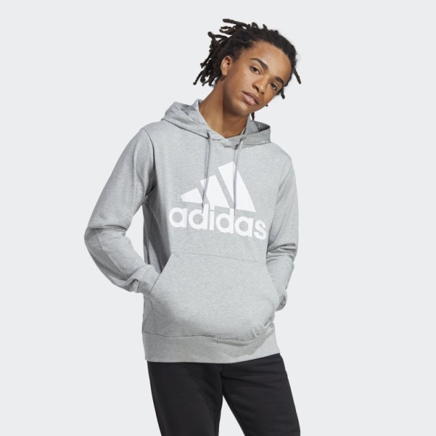 Sudadera Adidas Con Logo Essentials Gris Medio
