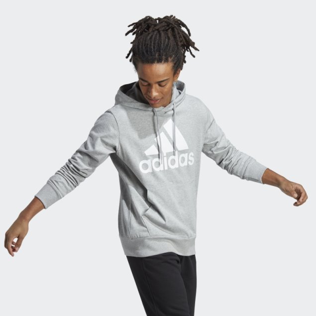 Sudadera Adidas Con Logo Essentials Gris Medio