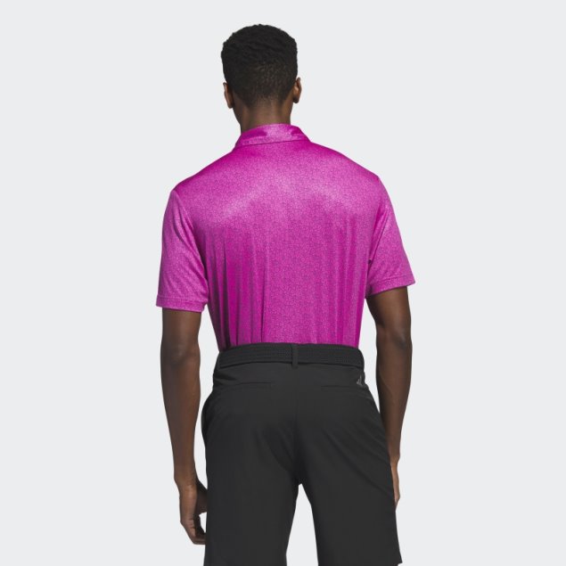 Camiseta Polo De Golf Con Estampado Allover Ultimate365 Fucsia Adidas