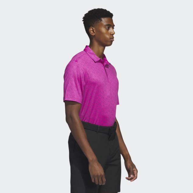 Camiseta Polo De Golf Con Estampado Allover Ultimate365 Fucsia Adidas