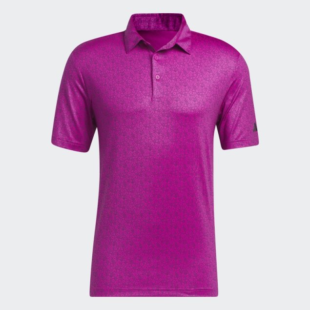 Camiseta Polo De Golf Con Estampado Allover Ultimate365 Fucsia Adidas