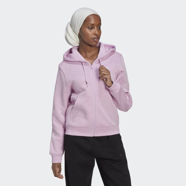 Sudadera Lila Adidas All Szn Fleece Con Cremallera Completa