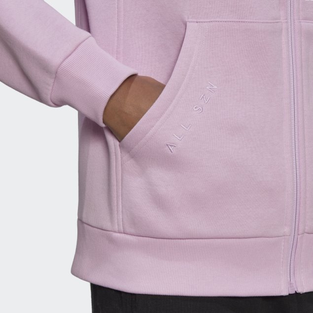 Sudadera Lila Adidas All Szn Fleece Con Cremallera Completa