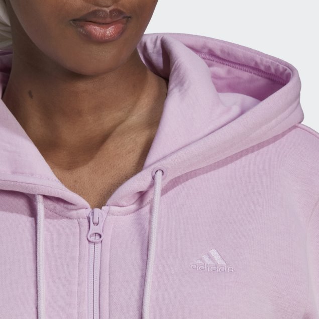 Sudadera Lila Adidas All Szn Fleece Con Cremallera Completa