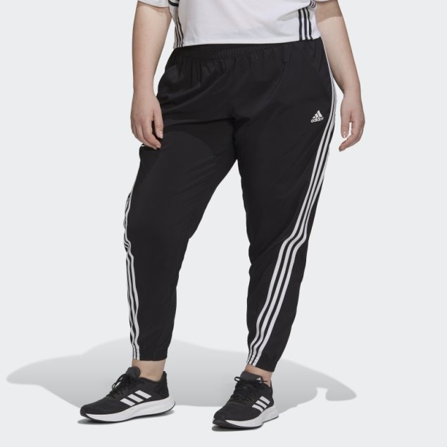 Pantalones Negros Con Iconos De Tren De 3 Rayas (talla Grande) Adidas