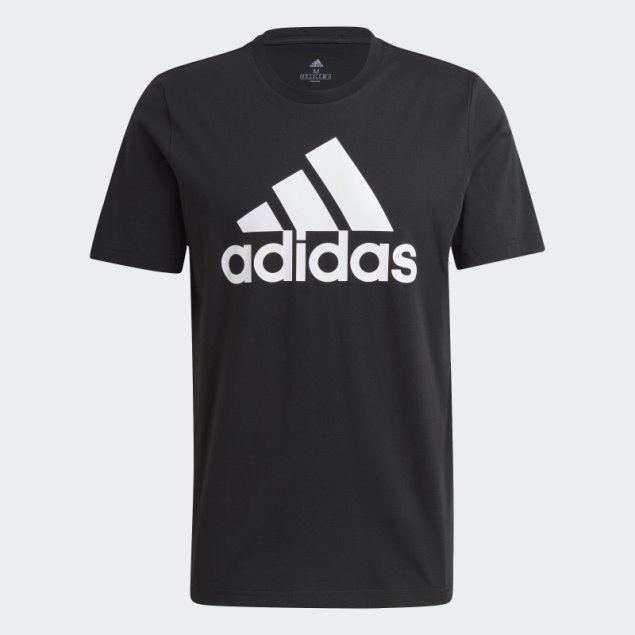 Camiseta Essentials Con Logo Grande Adidas Negra
