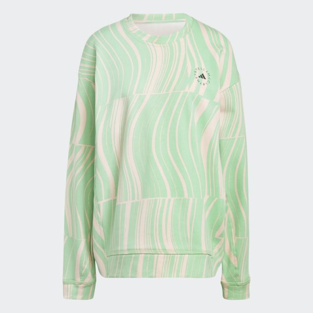 Verde Adidas Por Stella Mccartney Truecasuals Gráfico Sudadera Caliente