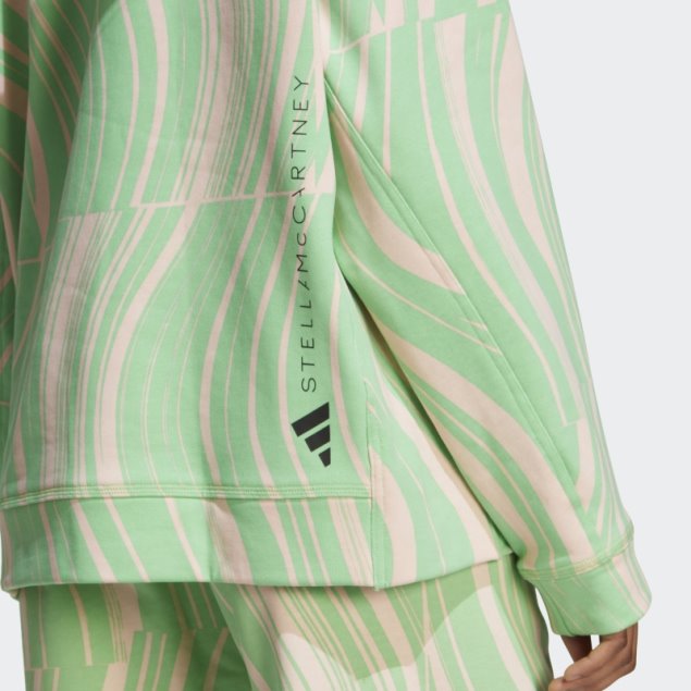 Verde Adidas Por Stella Mccartney Truecasuals Gráfico Sudadera Caliente