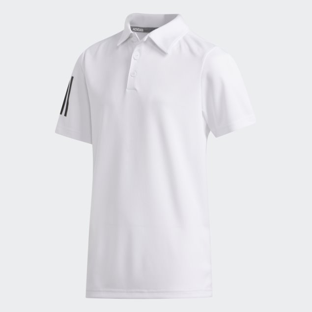 Polo 3 Rayas Adidas Blanco