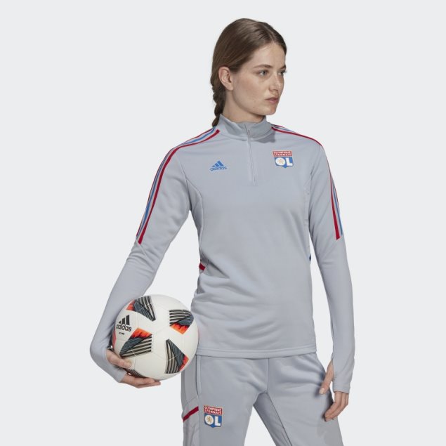 Camiseta De Entrenamiento Tiro 21 Del Olympique Lyonnais Plata Adidas Caliente