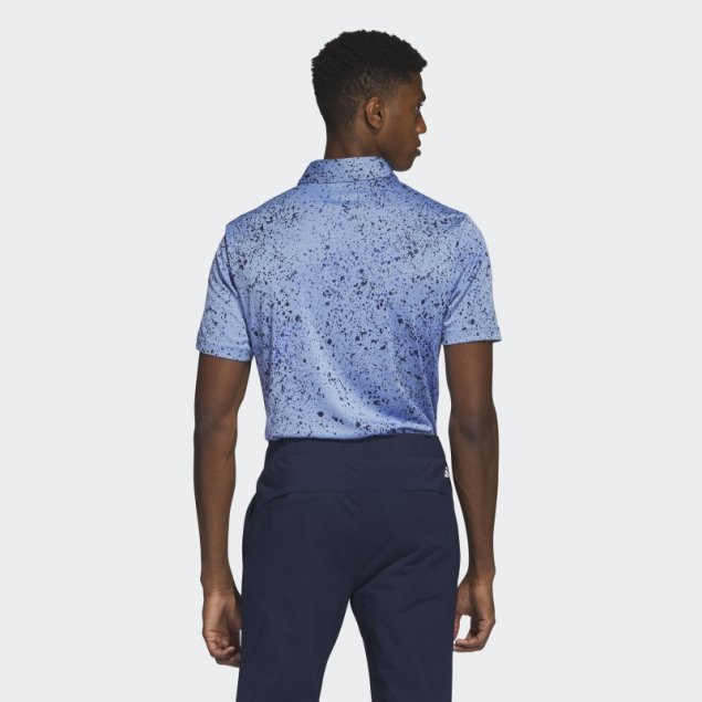 Polo De Golf Azul Jacquard Adidas