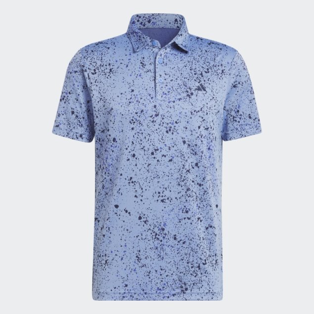 Polo De Golf Azul Jacquard Adidas