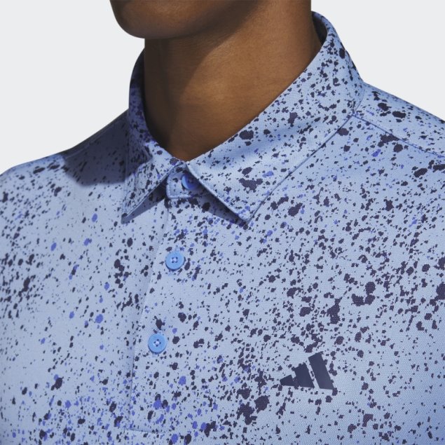 Polo De Golf Azul Jacquard Adidas