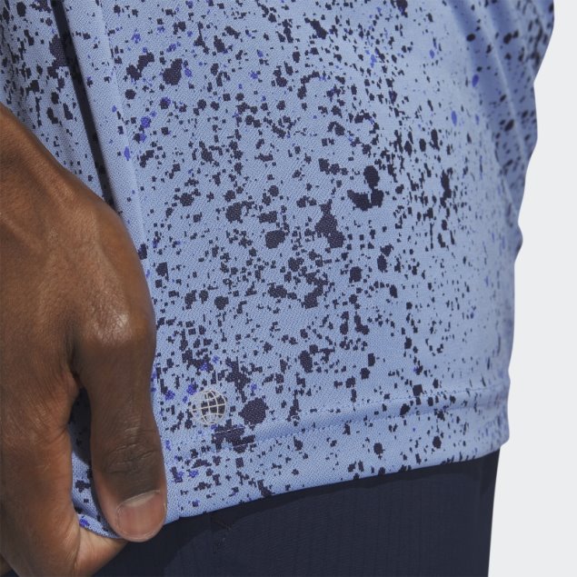 Polo De Golf Azul Jacquard Adidas