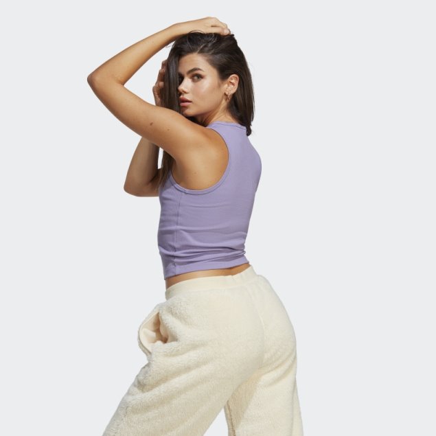 Camiseta Sin Mangas Adicolor Essentials Rib Adidas Lila