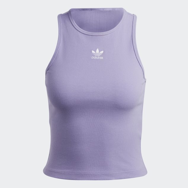 Camiseta Sin Mangas Adicolor Essentials Rib Adidas Lila
