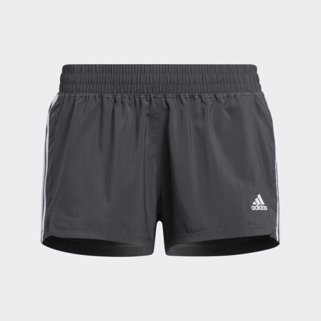 Pantalón Corto Tejido Pacer 3 Rayas Gris Adidas
