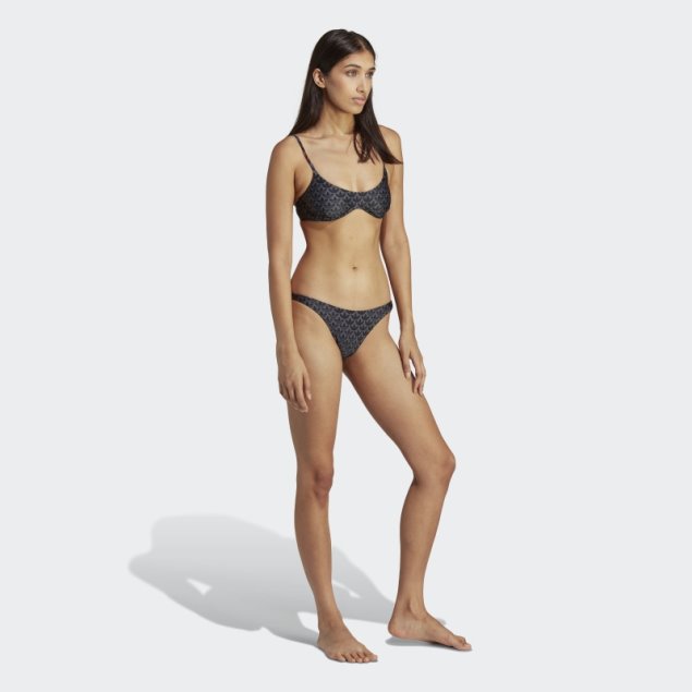 Braguitas De Bikini Negras Con Monograma De Adidas Originals