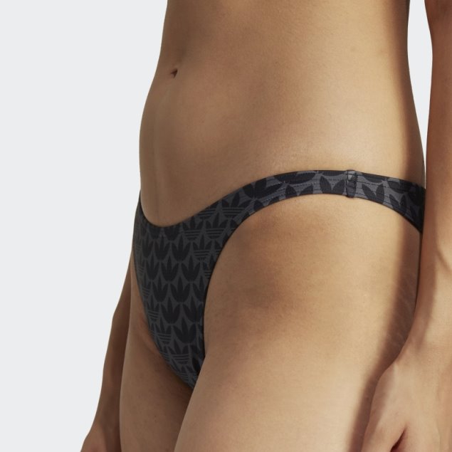 Braguitas De Bikini Negras Con Monograma De Adidas Originals