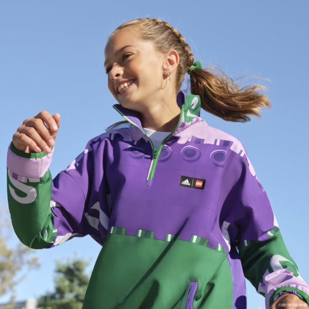 Adidas X Classic Lego Rompevientos Con Media Cremallera Violeta Afilado Moda