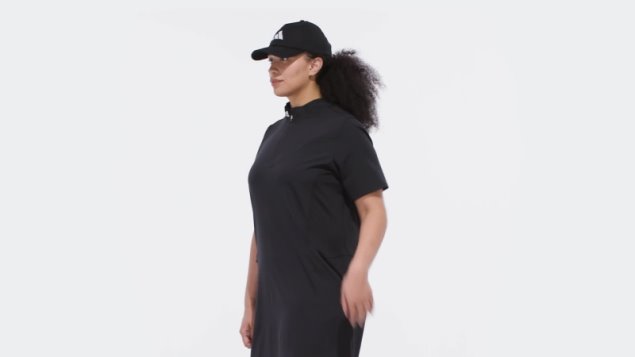 Vestido Adidas Negro Con Volantes (tallas Grandes)