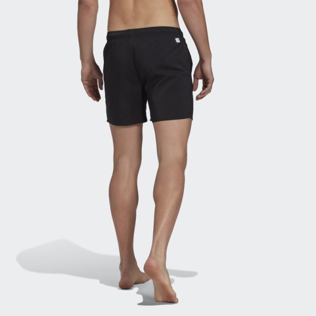 Adidas Shorts De Baño Negros De Longitud Corta