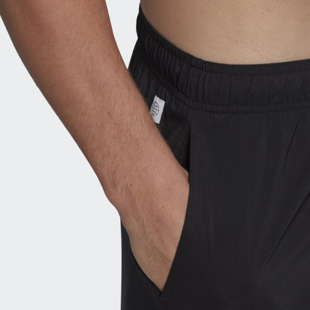 Adidas Shorts De Baño Negros De Longitud Corta