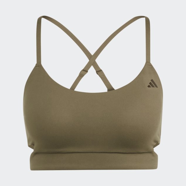Sujetador Palangre Adidas Yoga Studio Light-support Verde Oliva