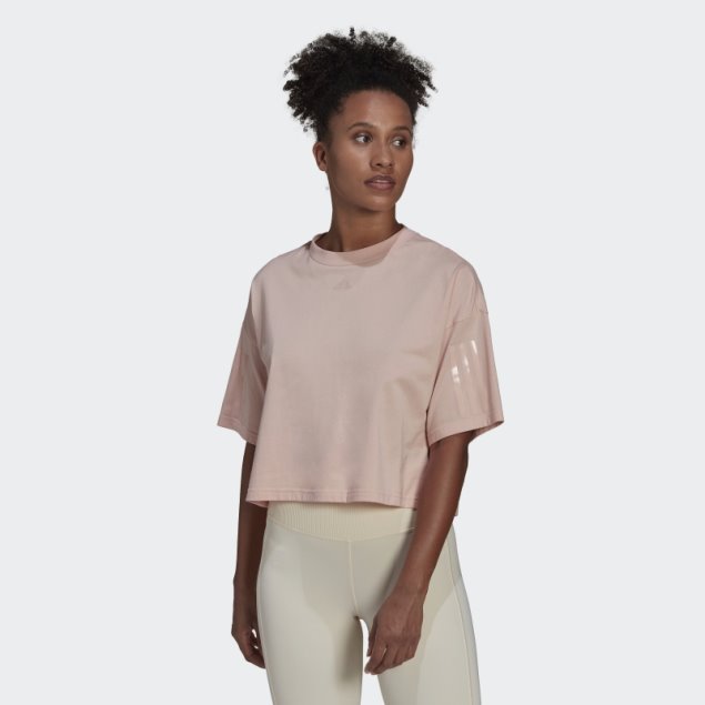 Camiseta Boxy Hyperglam Rosa Vapor Adidas