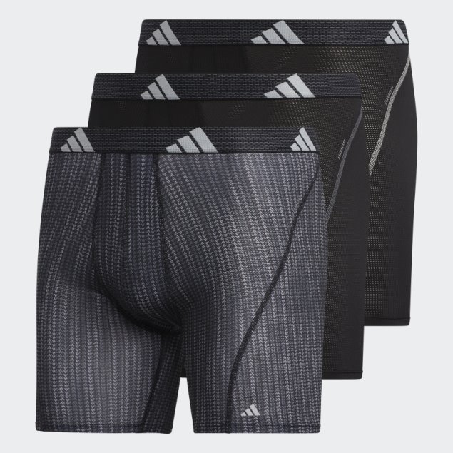 Calzoncillos Bóxer Gráficos De Malla De Rendimiento Negro 3 Pares Adidas