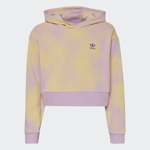 Adidas Sudadera Corta Con Estampado Gráfico Lila