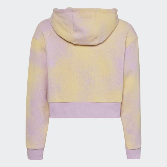 Sudadera Corta Con Estampado Gráfico Lila Adidas