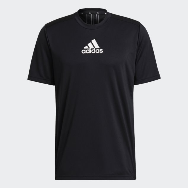 Diseñado Para Mover El Deporte Camiseta De 3 Rayas Adidas Negro