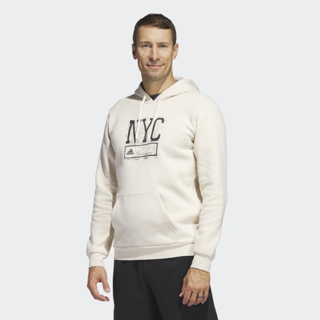 Sudadera Blanca Adidas Nyc Graphic