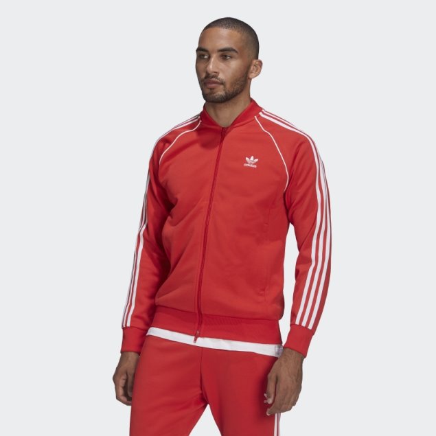 Chaqueta Adicolor Classics Primeblue Sst Track Adidas Roja