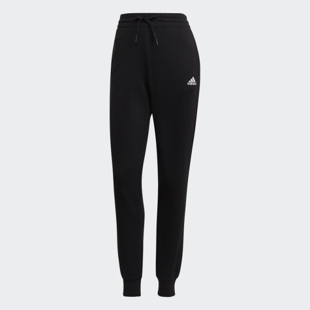 Adidas Pantalones Negros Esenciales De Rizo Francés Con Logo