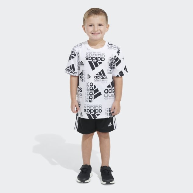 Ctn Aop Tee Conjunto Corto Adidas Blanco