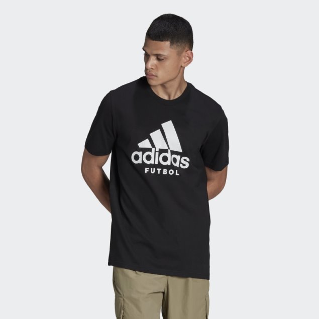 Camiseta Con Logo De Futbol Adidas Negra