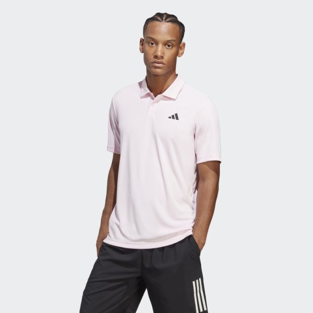 Polo De Tenis Rosa Club 3 Rayas Adidas