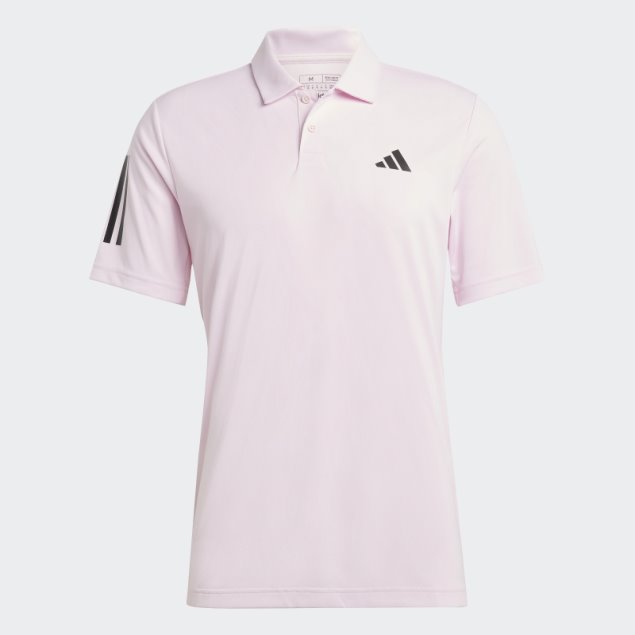 Polo De Tenis Rosa Club 3 Rayas Adidas