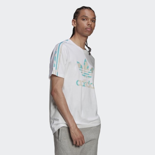 Camiseta Con Relleno De Camuflaje Adidas Blanco