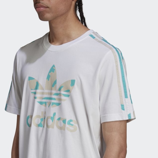 Camiseta Con Relleno De Camuflaje Adidas Blanco