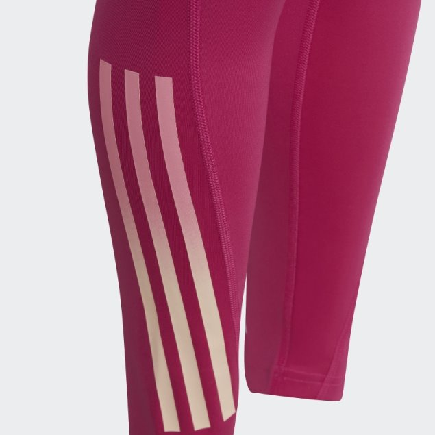 Adidas Aeroready 3-stripes High-rise 7/8 Mallas Con Bolsillo Optime Fucsia