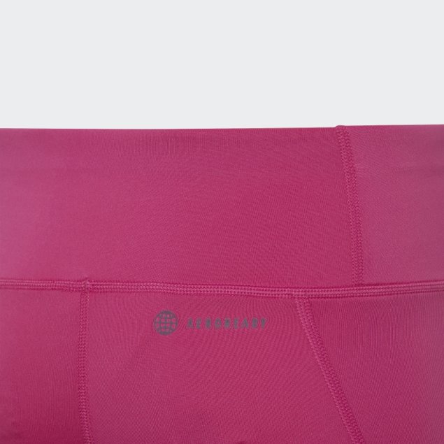 Adidas Aeroready 3-stripes High-rise 7/8 Mallas Con Bolsillo Optime Fucsia